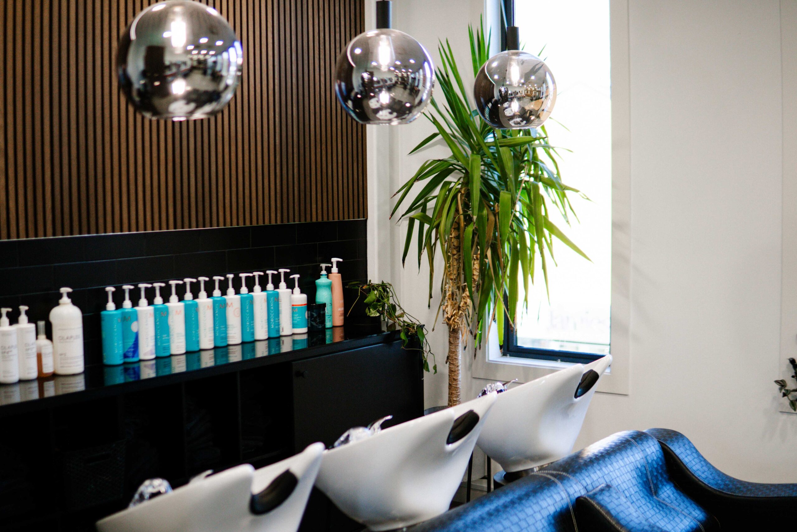 Iron And Ivy Hair Salon Queenstown Backwash Area Moroccanoil Bottles