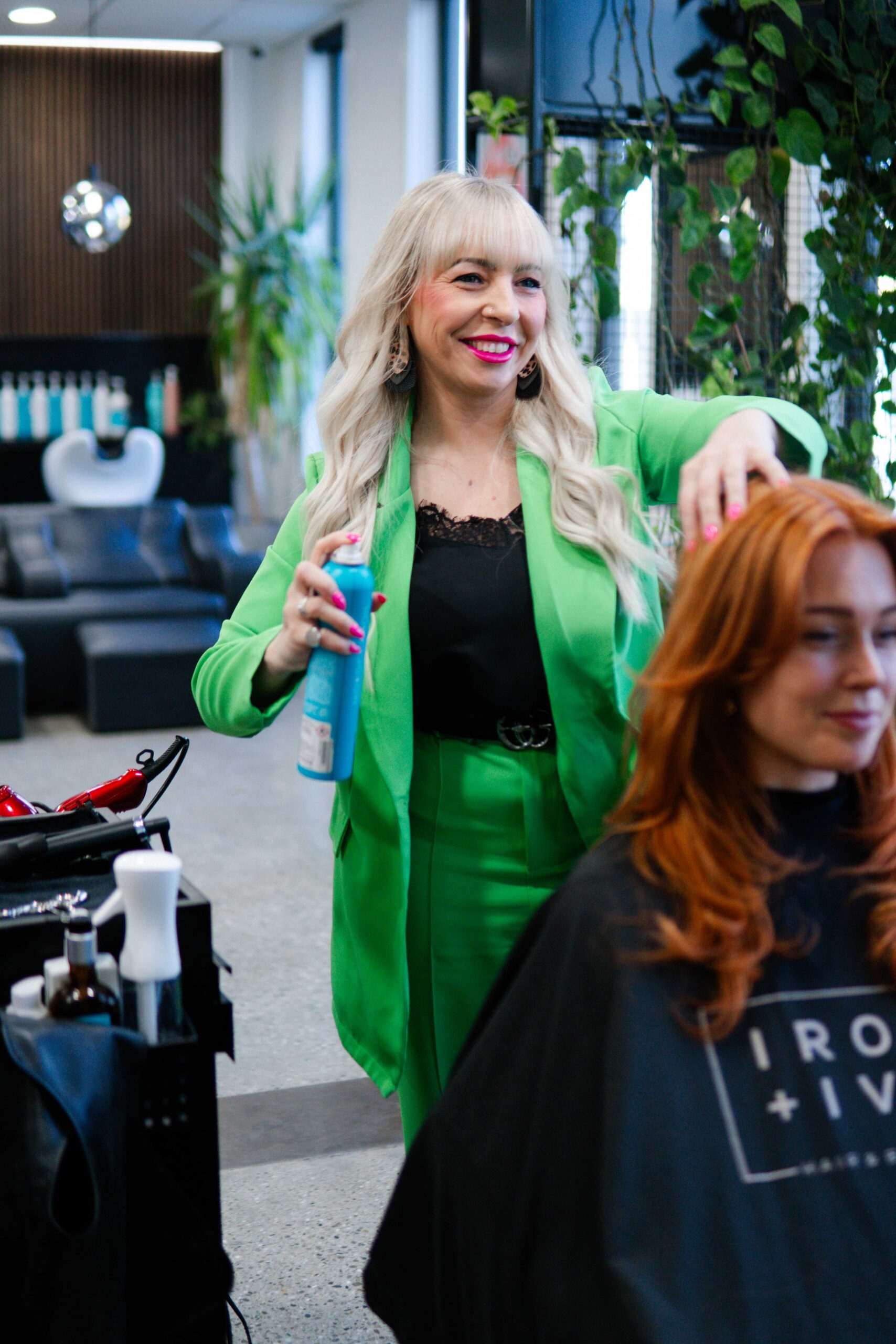 Iron And Ivy Queenstown Art Director Setting Soft Copper Waves Hairspray 2025.Jpg