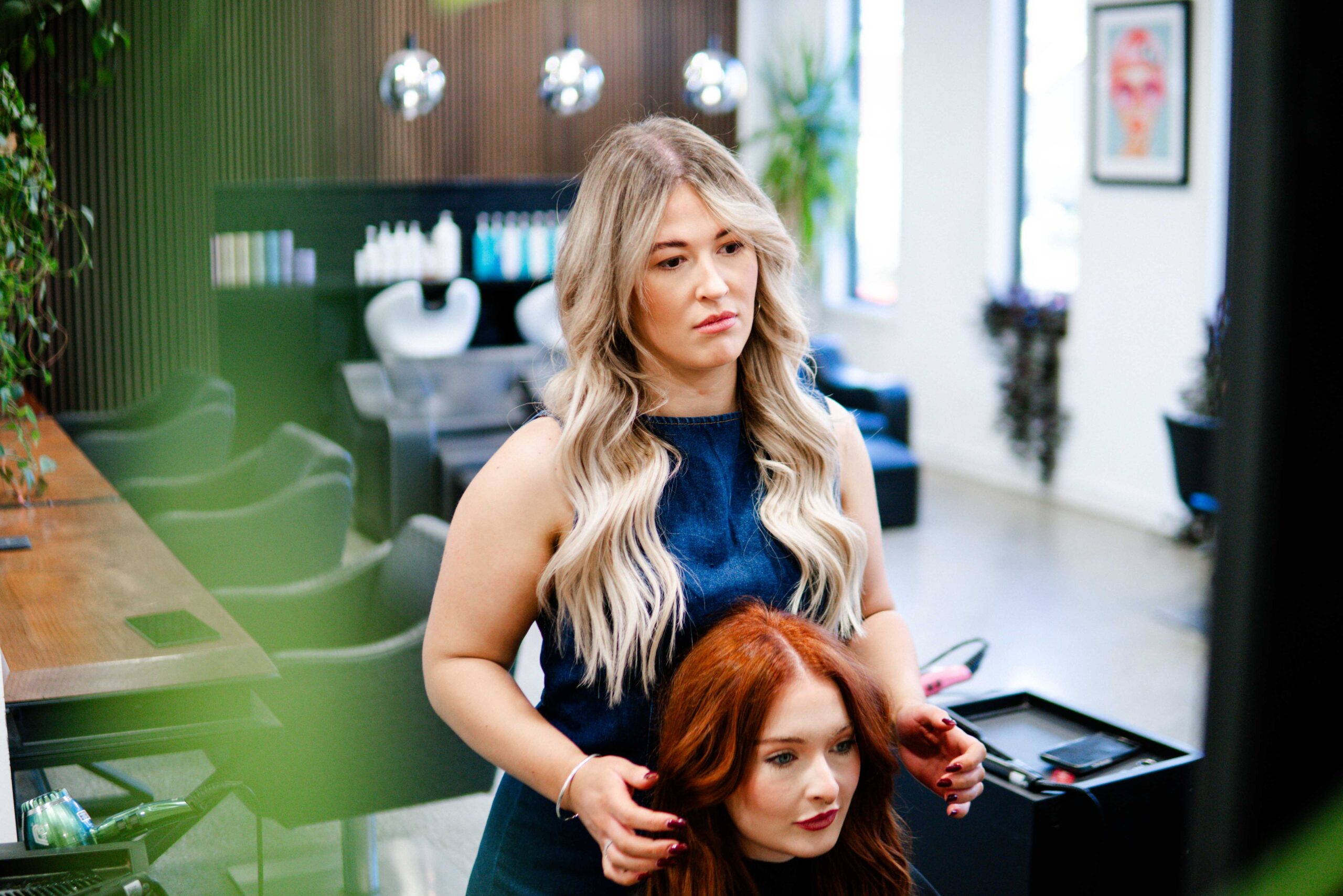 Iron And Ivy Queenstown Stylist Consultation Redhead Client Salon Interior 2025.Jpg