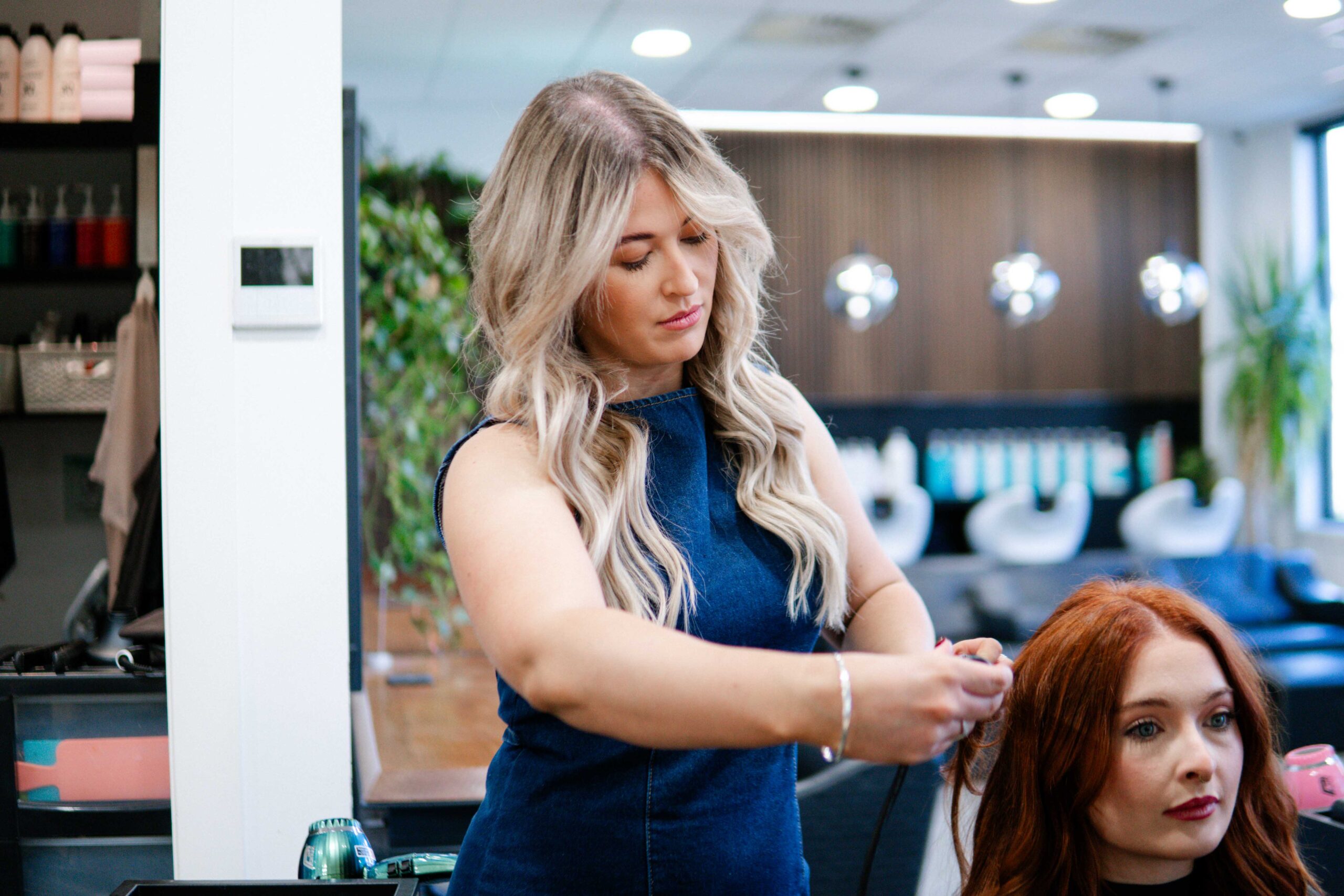 Iron And Ivy Queenstown Stylist Curling Copper Red Hair Salon