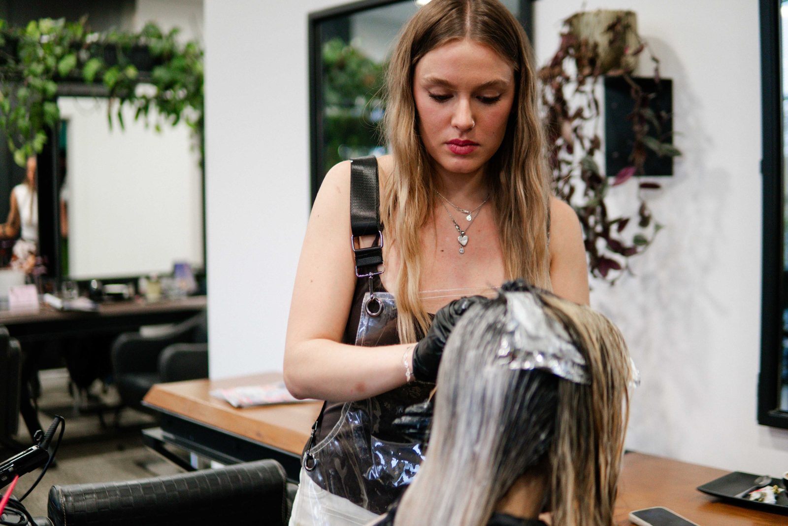Hand-painted balayage at Iron + Ivy Hair Studio, Queenstown