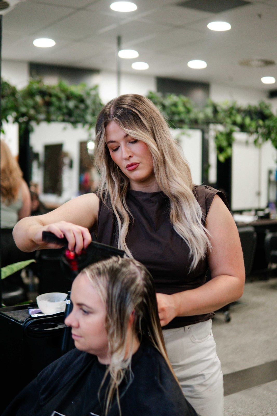Relaxed hair consultation at Iron + Ivy Hair Studio, Queenstown